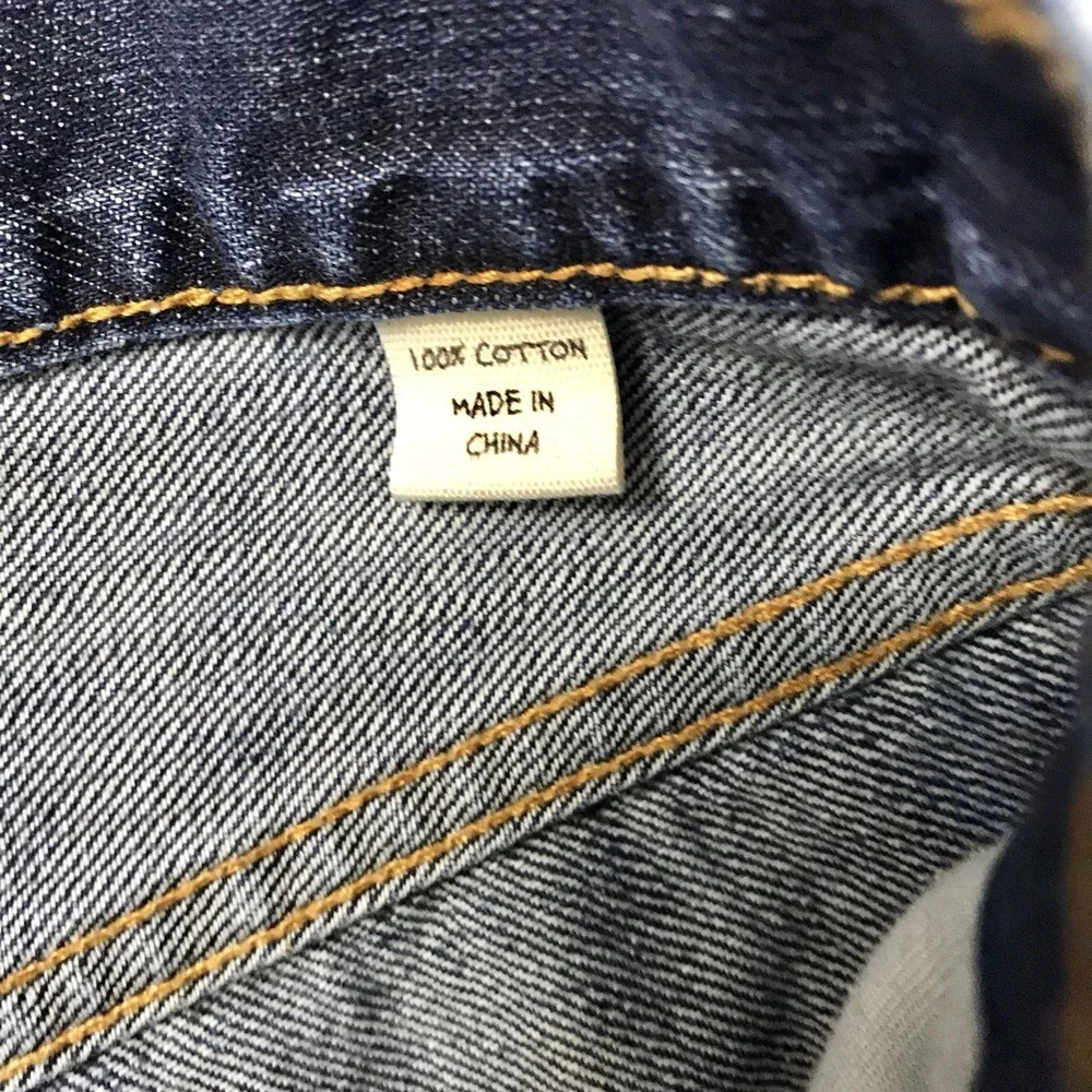 J Crew Jeans Men's 32x32 Blue Straight Leg Cotton Denim Mid Rise